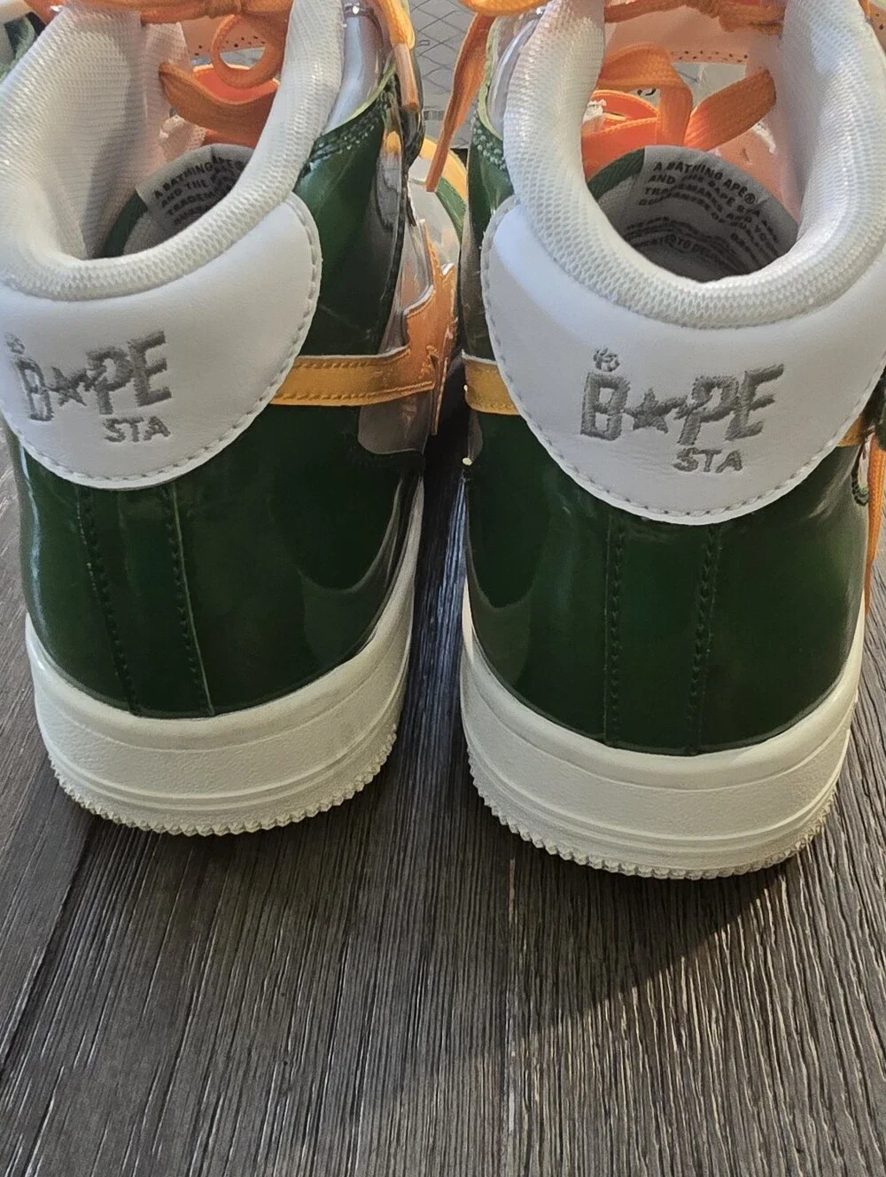 A Bathing Ape Color Block Athletic Sneakers With Box